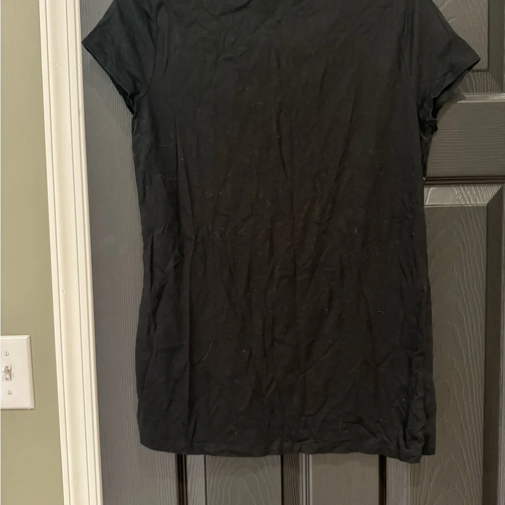Ann Taylor Gray Embellished Short Sleeve T-Shirt - Picture 5 of 5